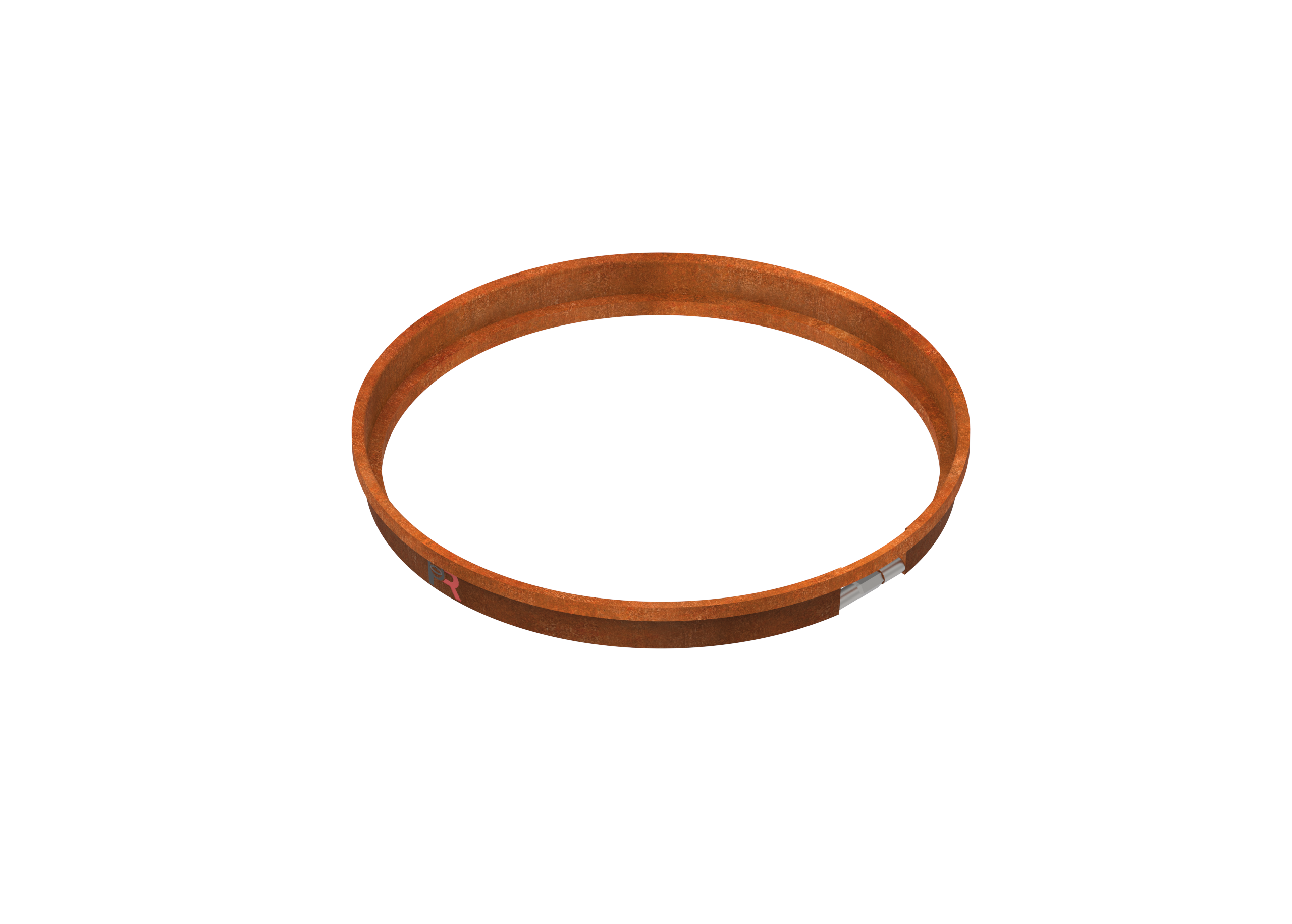 Solid Round Steel Adjustment Riser 24" Diameter 2" Seat Thickness 1-1/2" Rise, Black Coated
